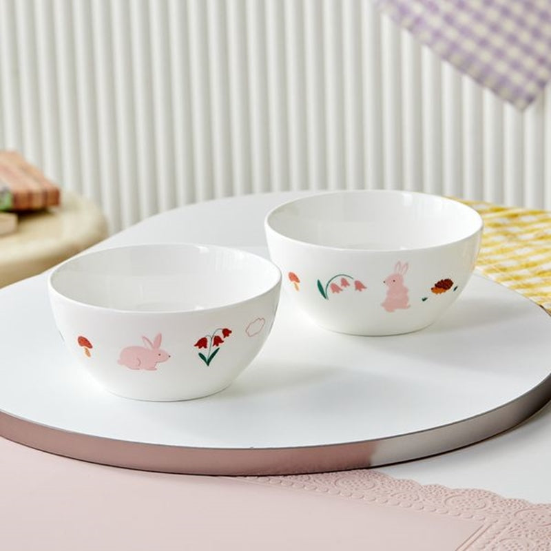 Korean My Rabbit - Porcelain Bowl 2P Set