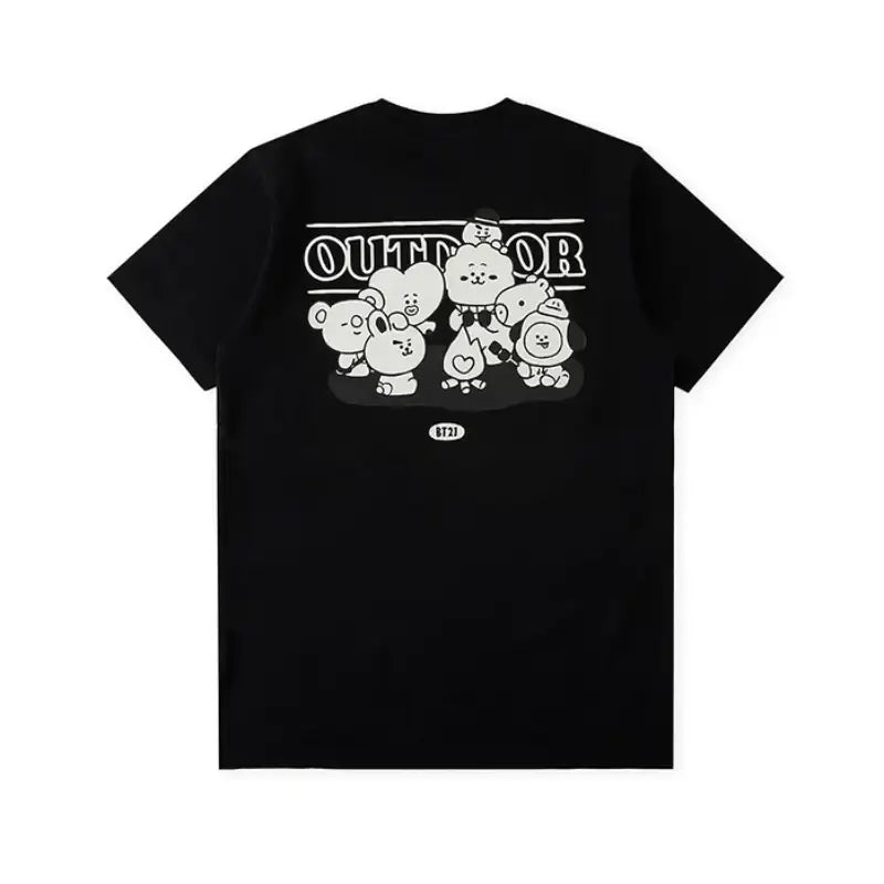 BT21 - Baby Outdoor Short Sleeve T-Shirt - LINE FRIENDS - Clothes - Harumio