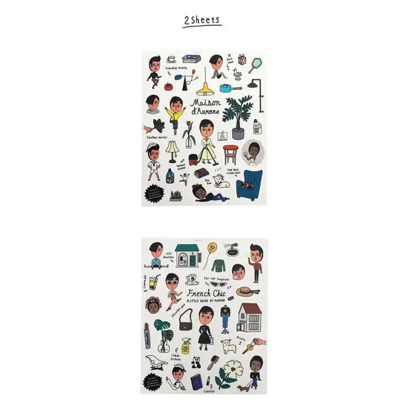 1537 - Aurore Stickers - 1537 - Decorative Stickers - Harumio