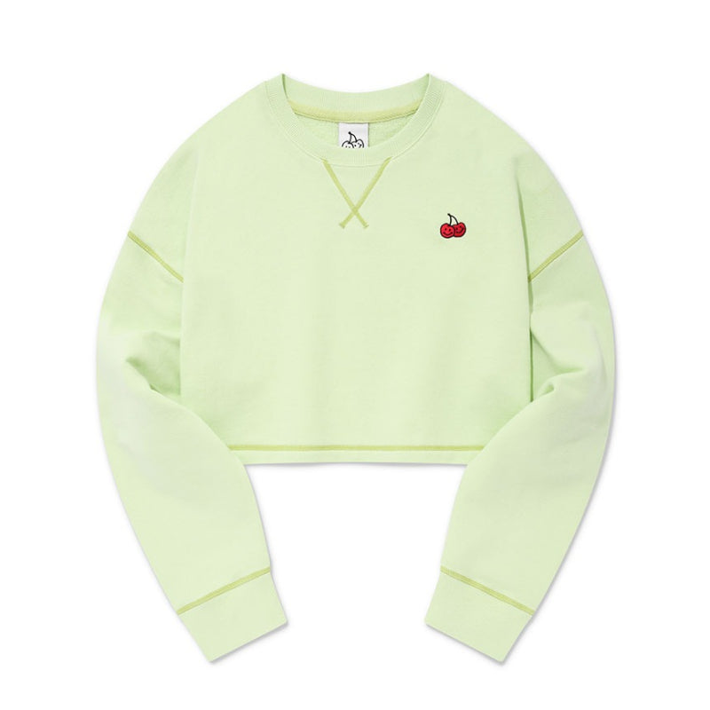 Kirsh - Doodle Cherry Crop Sweatshirt