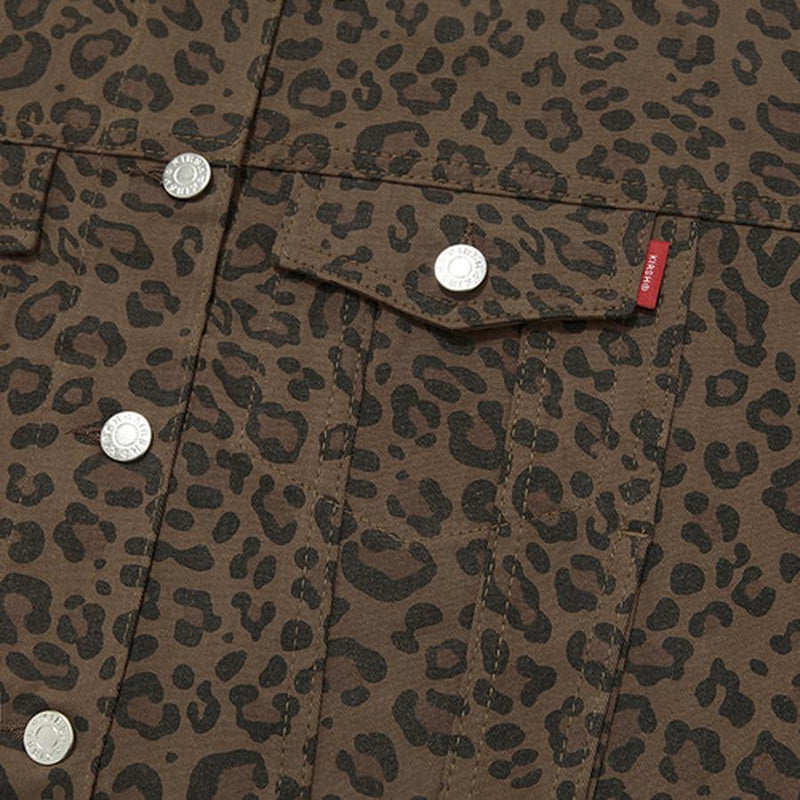 Kirsh - Denim Trucker Jacket - Leopard