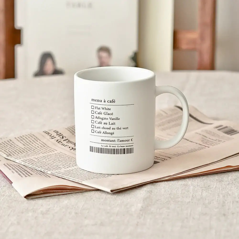 August8th - Menu A Cafe Mug (350ml) - August8th - Accessories - Harumio