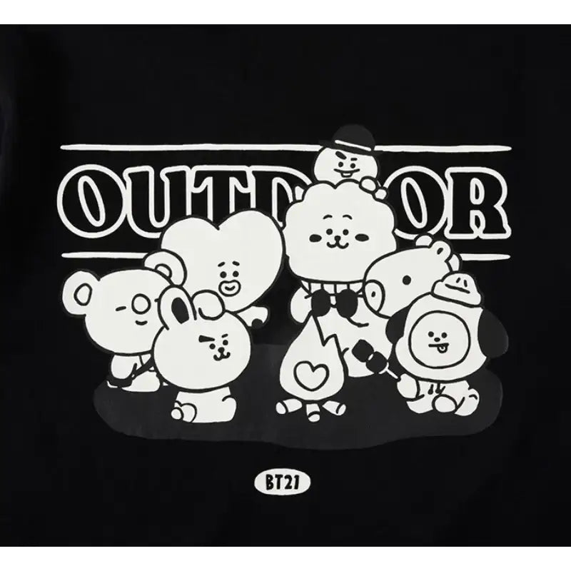 BT21 - Baby Outdoor Short Sleeve T-Shirt - LINE FRIENDS - Clothes - Harumio