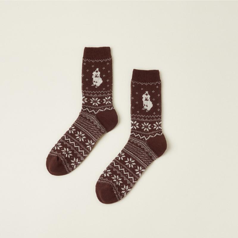 Dinotaeng - Santa Quokka Nordic Socks