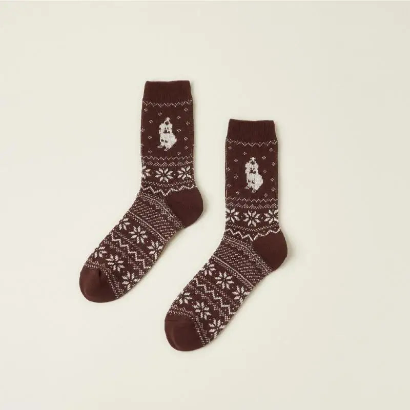 Dinotaeng - Santa Quokka Nordic Socks - Dinotaeng - Socks - Harumio