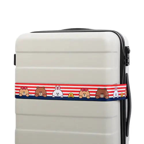 LINE FRIENDS - Official Merch - Luggage Belt - Line Friends - Luggage Cover - Harumio