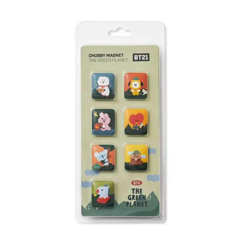 BT21 - Baby Camping Chubby Magnet Set - LINE FRIENDS - Stationary - Harumio