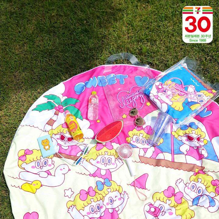 Standard Love Dance - Leegong x 7-Eleven - Beach Towel Set - Standard Love Dance - Towel - Harumio
