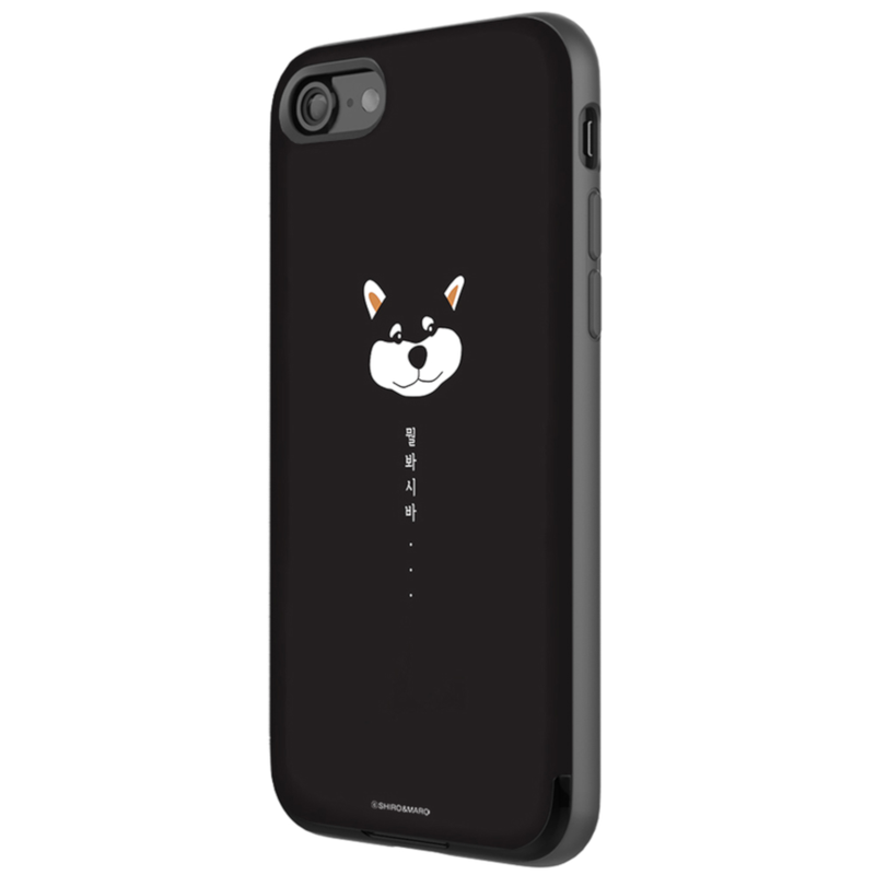 Shiro and Maro - Phone Case with Card Slot - Maro - Black