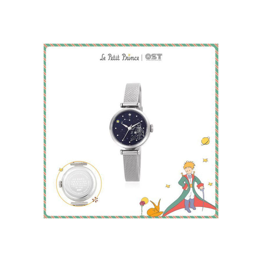 Le Petit Prince x OST - Blue Constellation Silver Mesh Watch