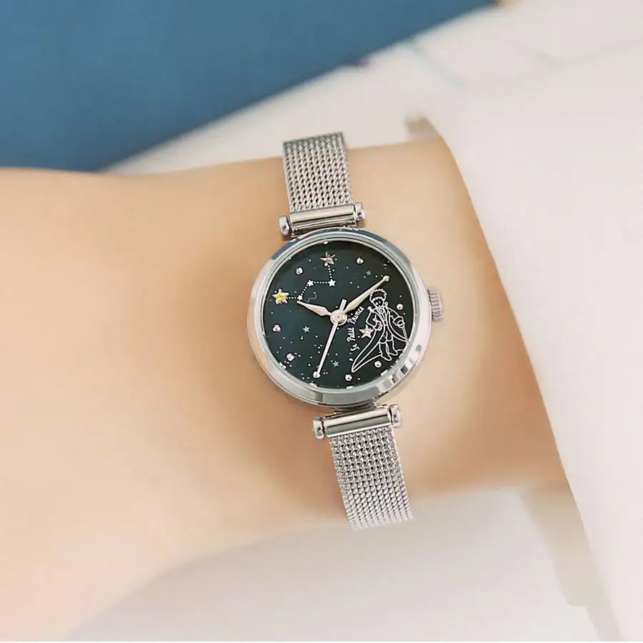 Le Petit Prince x OST - Blue Constellation Silver Mesh Watch - OST - Watches - Harumio