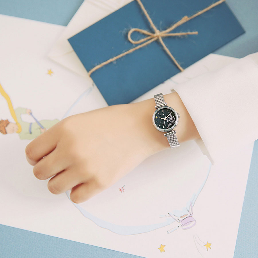 Le Petit Prince x OST - Blue Constellation Silver Mesh Watch