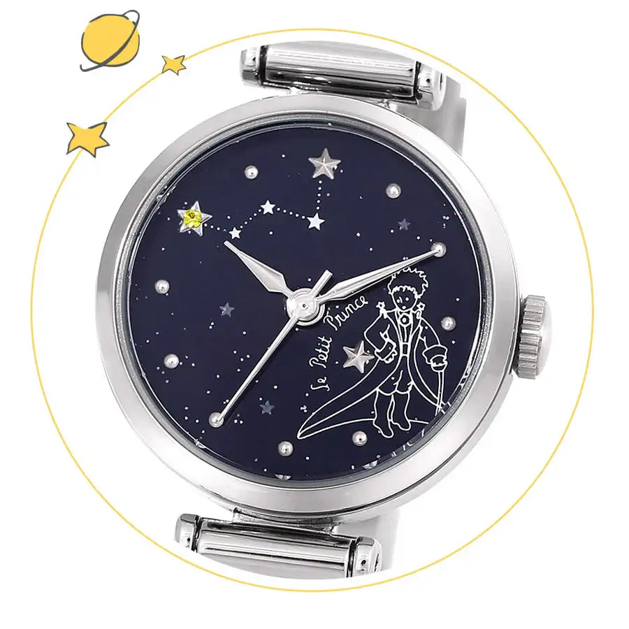 Le Petit Prince x OST - Blue Constellation Silver Mesh Watch - OST - Watches - Harumio