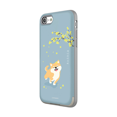 Shiro and Maro - Phone Case with Card Slot- Shiro - Blue