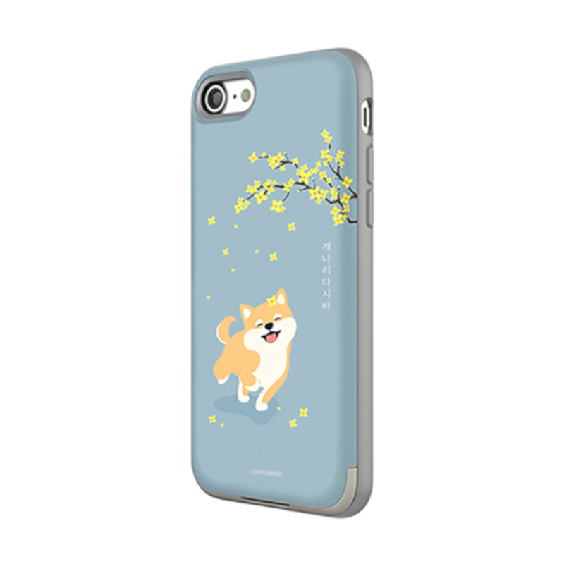 Shiro and Maro - Phone Case with Card Slot- Shiro - Blue