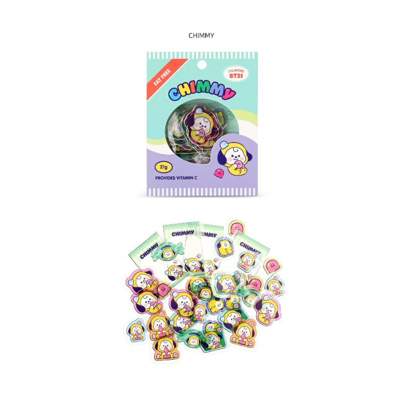 BT21 x Monopoly - Baby Flake Sticker Pack JELLY CANDY