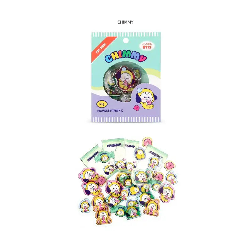 BT21 x Monopoly - Baby Flake Sticker Pack JELLY CANDY - BT21 x Monopoly - Stationary - Harumio