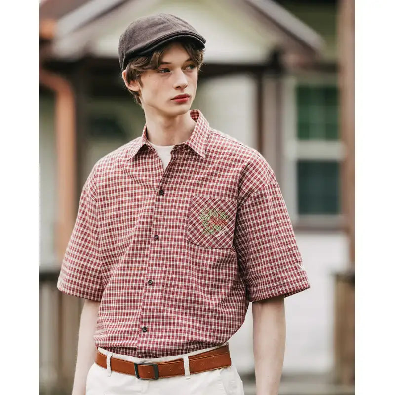 WVProject x Anne of Green Gables - Checkered Short Sleeve Shirt - WVProject - Shirts - Harumio