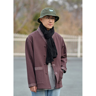 ZIJANGSA - Unisex Yarn Dyed Modern Hanbok V Jacket
