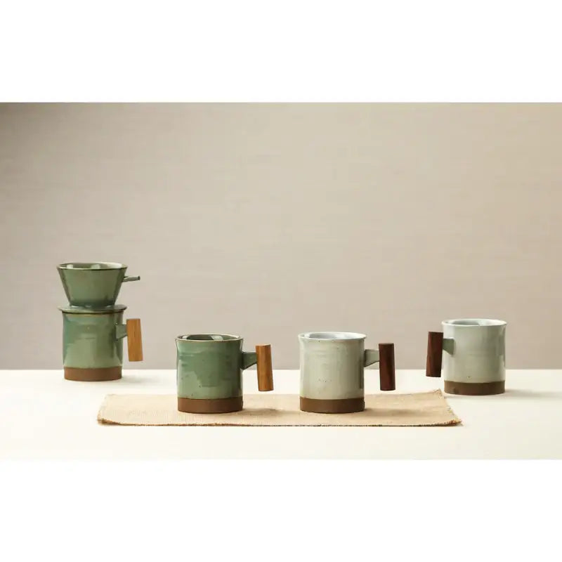 Chaora - Wooden Handle Curve Mug - Chaora - Tableware - Harumio