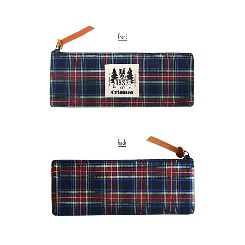 1537 - Tartan Check Pen Case - 1537 - Pen & Pencil Cases - Harumio