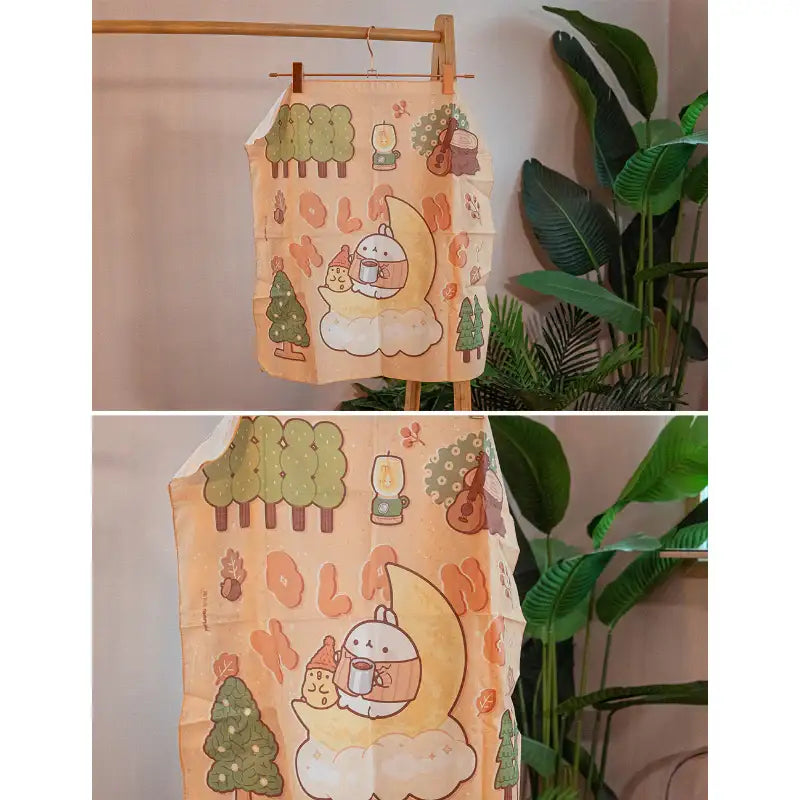 Molang - Moonlight Camping Handkerchief - Molang - Handkerchief - Harumio