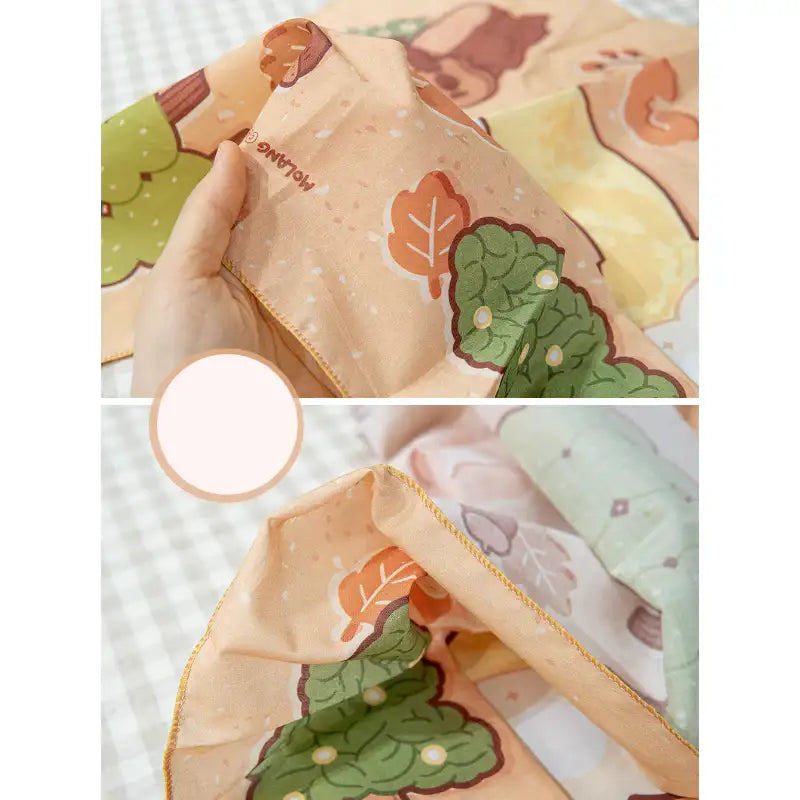 Molang - Moonlight Camping Handkerchief - Molang - Handkerchief - Harumio