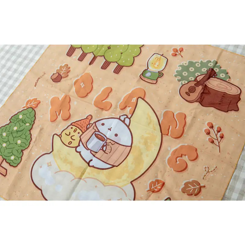 Molang - Moonlight Camping Handkerchief - Molang - Handkerchief - Harumio