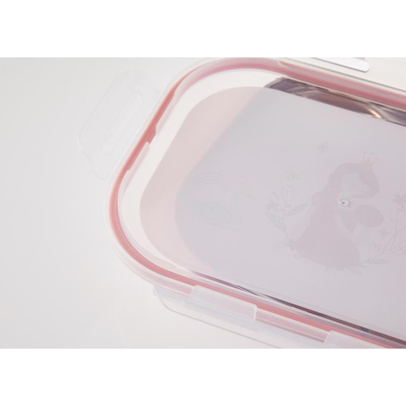Korean Swan Lake - Double Stainless Steel Cutlet Plate With Lid