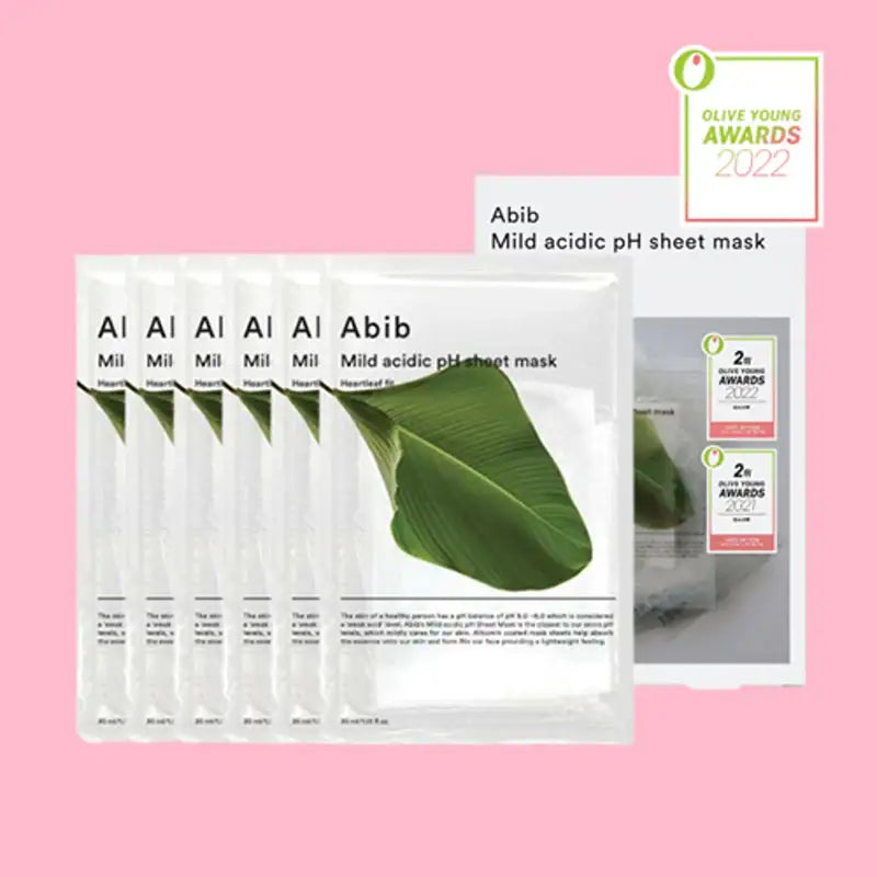 Abib - Mild Acidic pH Sheet Mask Heartleaf Fit Set - Abib - Skin Care Masks & Peels - Harumio