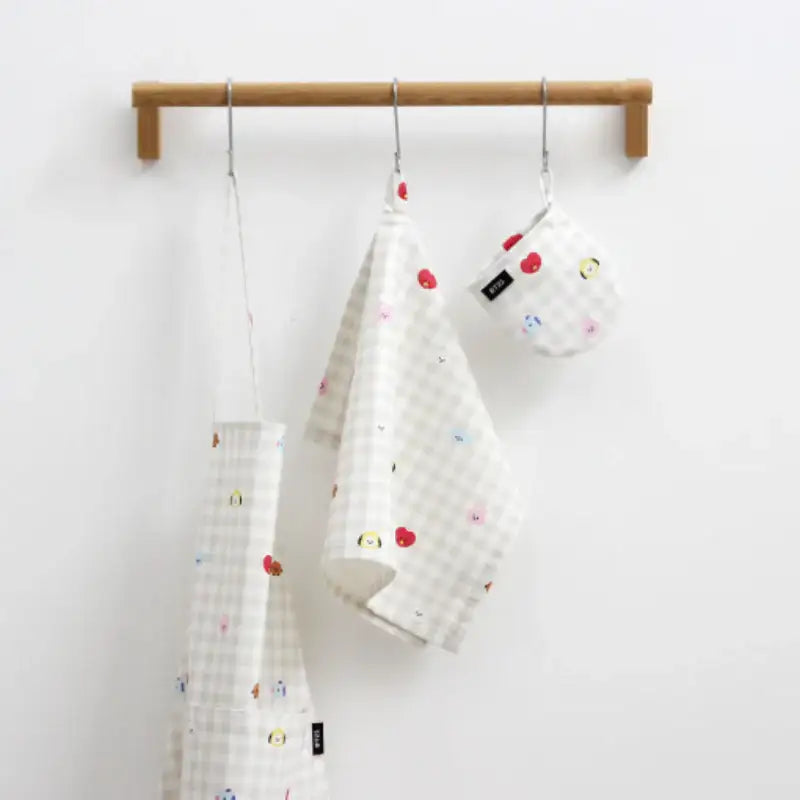 NARA HOME DECO X BT21 - Check Kitchen Cloth - NARA HOME DECO - Kitchen Cloth - Harumio
