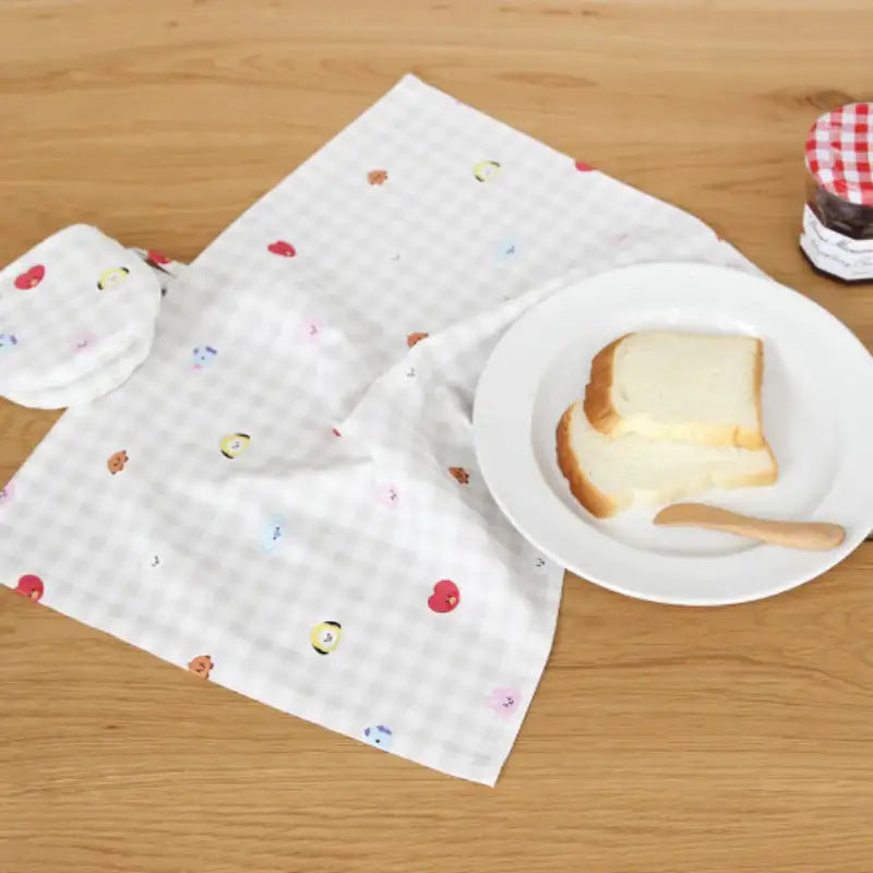 NARA HOME DECO X BT21 - Check Kitchen Cloth - NARA HOME DECO - Kitchen Cloth - Harumio