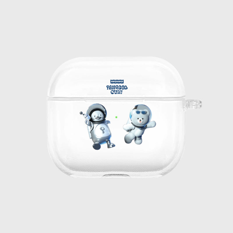 Earpearp x Pengsoo - Space Friends AirPods Pro & AirPods 3 Clear Hard Case