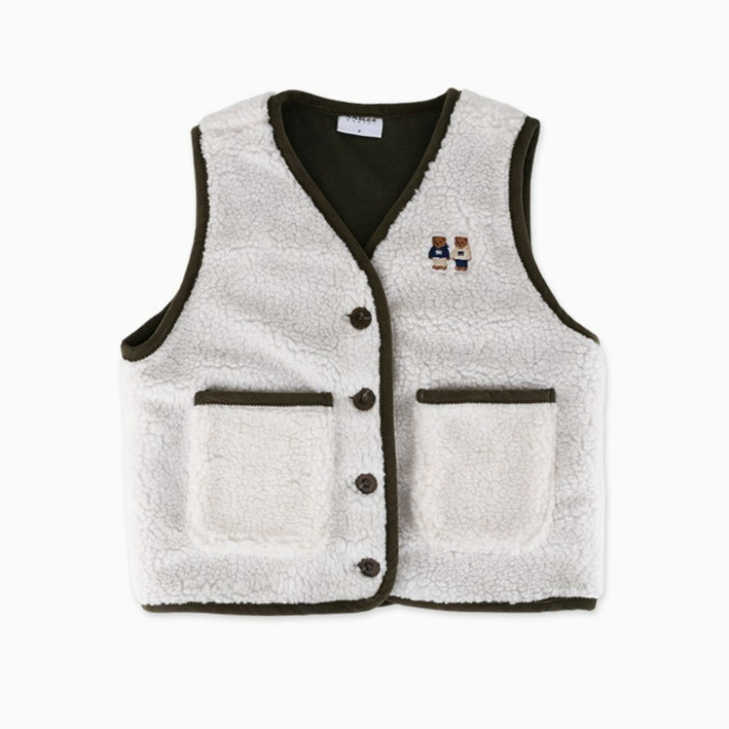 Ambler - Twinlook Bear Overfit Fleece Vest