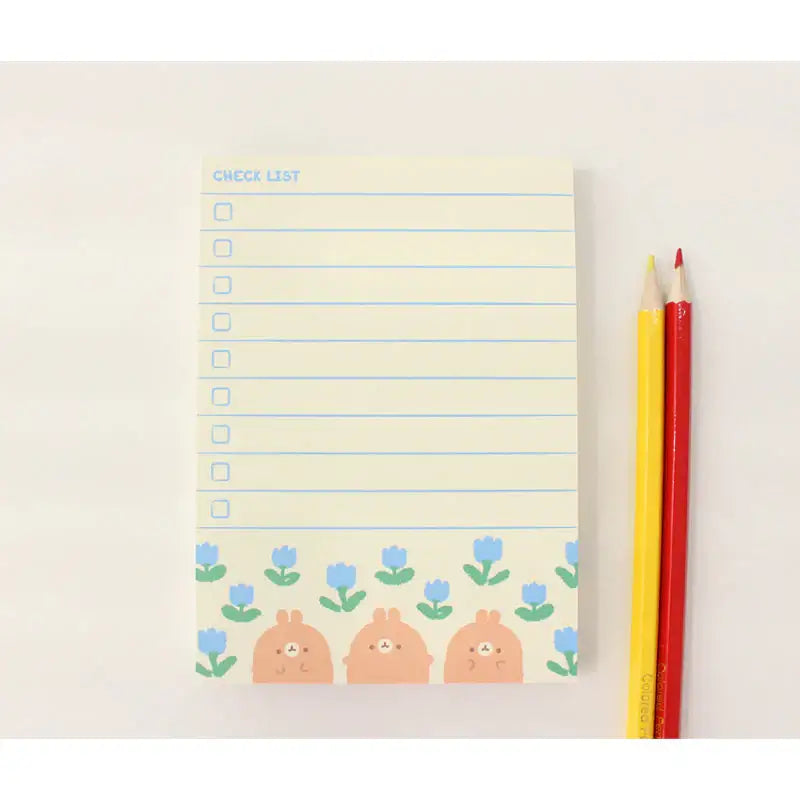 Molang - Flower Checklist - Molang - Memo Pads - Harumio