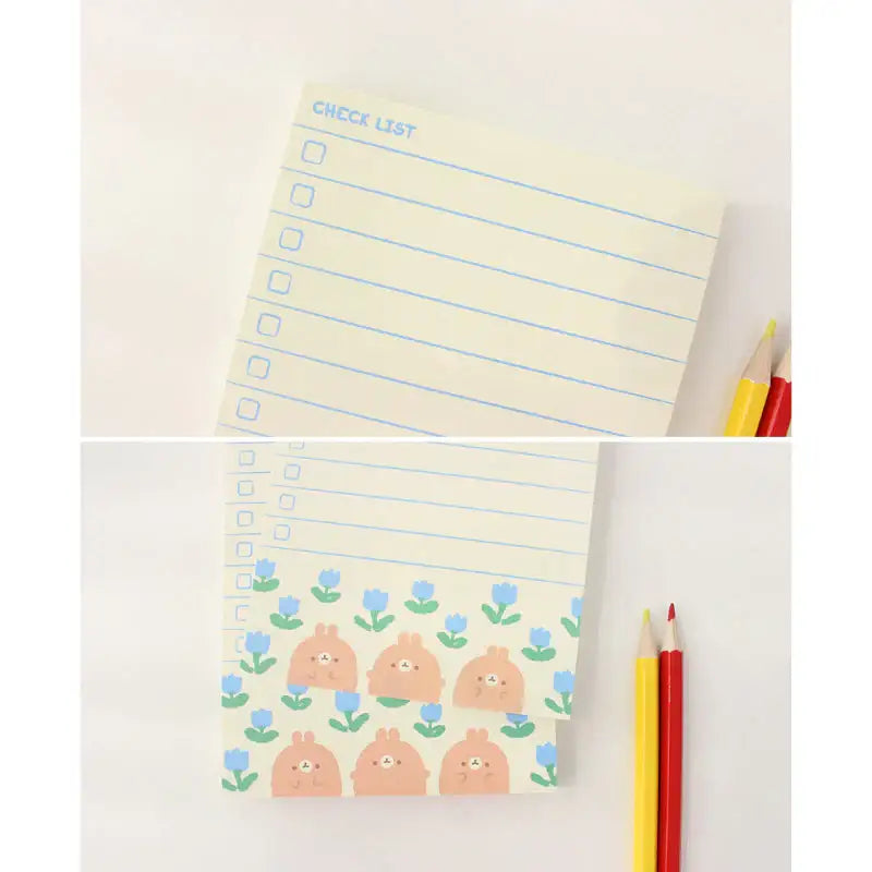 Molang - Flower Checklist - Molang - Memo Pads - Harumio