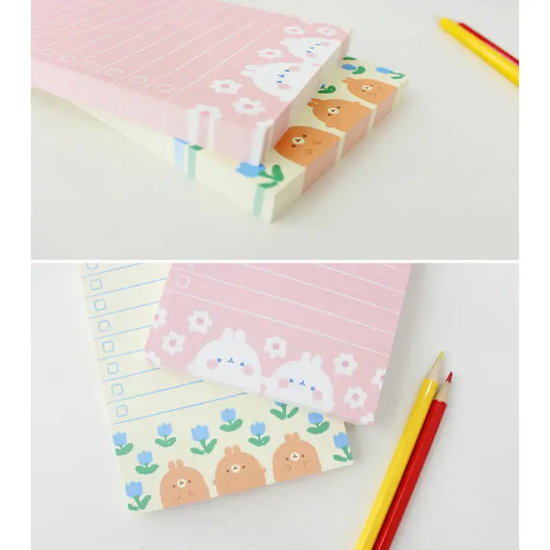 Molang - Flower Checklist - Molang - Memo Pads - Harumio