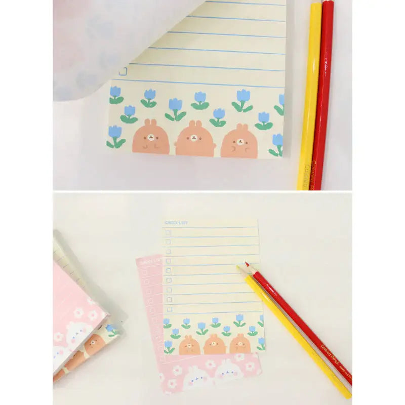 Molang - Flower Checklist - Molang - Memo Pads - Harumio