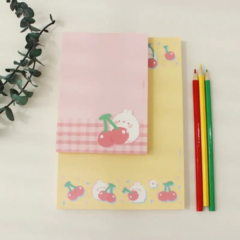 Molang - Fresh Cherry Memo Pad - Molang - Memo Pads - Harumio