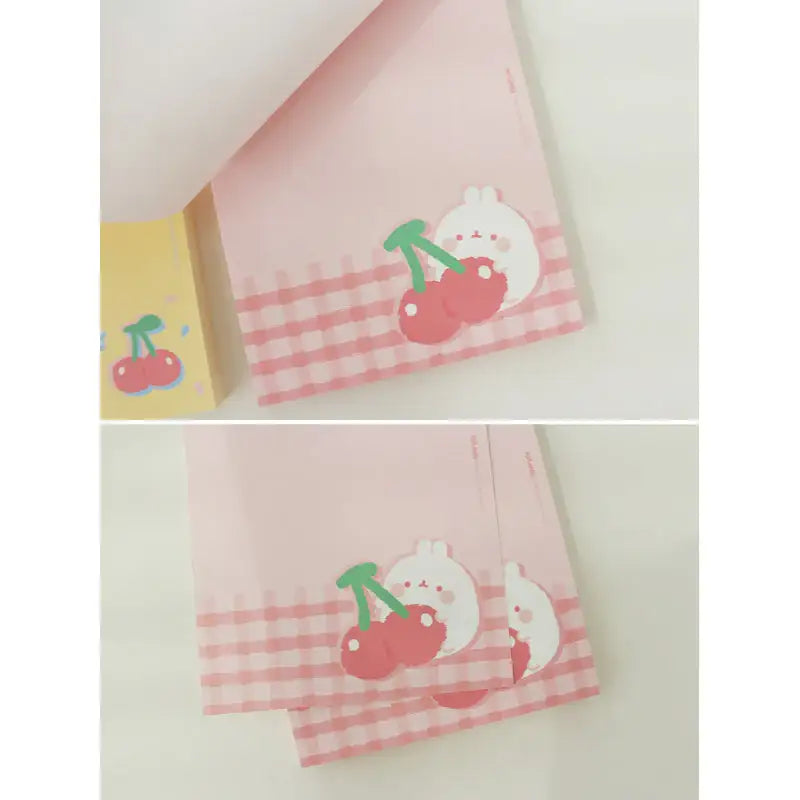 Molang - Fresh Cherry Memo Pad - Molang - Memo Pads - Harumio