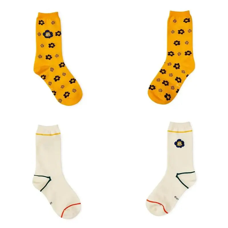 BT21 - Flower Collection - Hollow Socks Set - 2 Packs - BT21 - Socks - Harumio