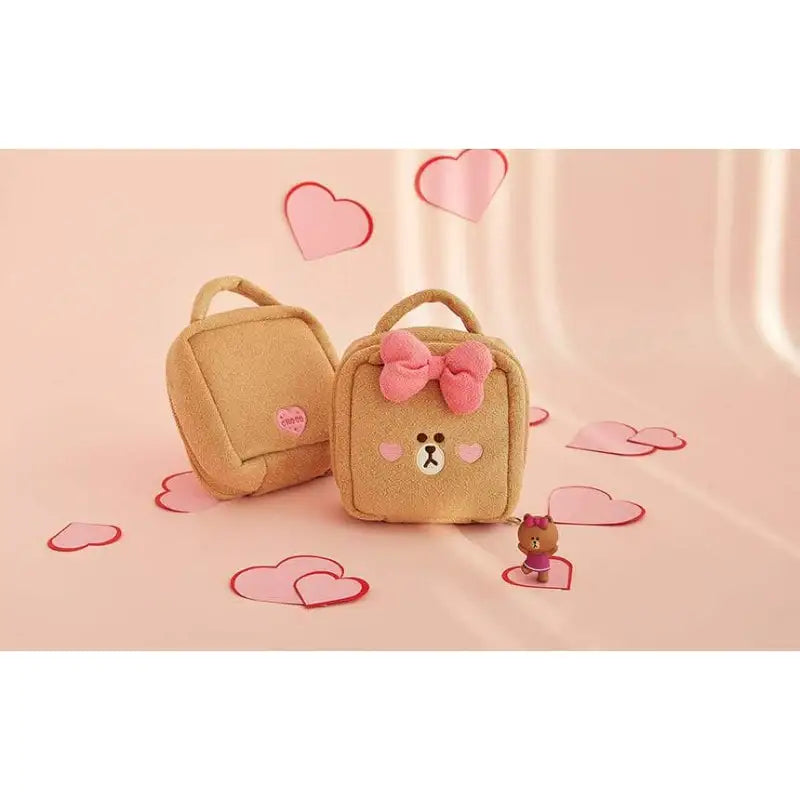 Line Friends - Choco Sweet Beauty Pouch - Line Friends - Travel Pouches - Harumio