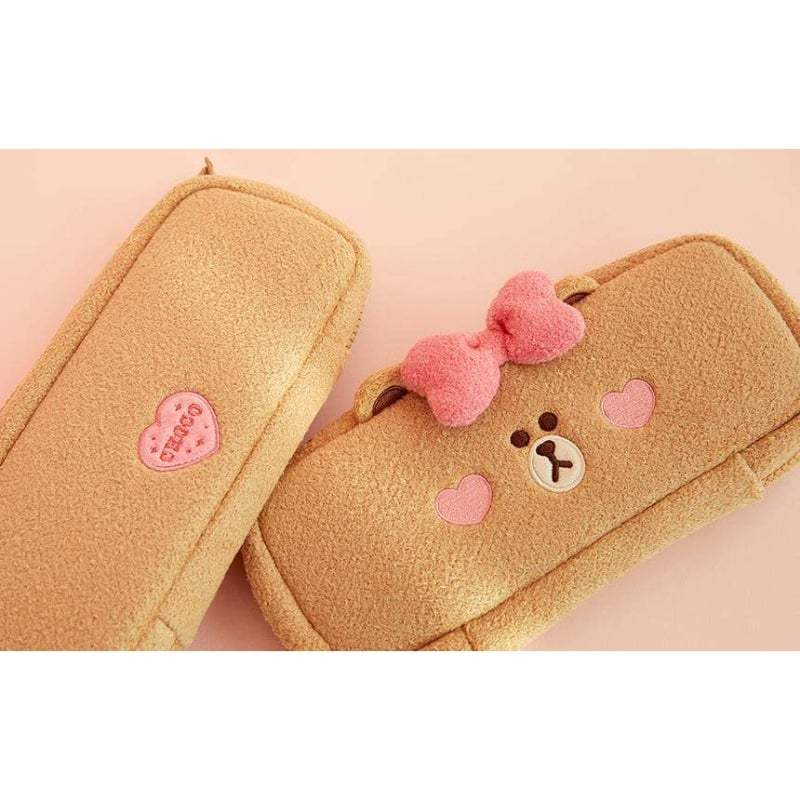 Line Friends - Choco Sweet Beauty Multi Pouch - Line Friends - Travel Pouches - Harumio
