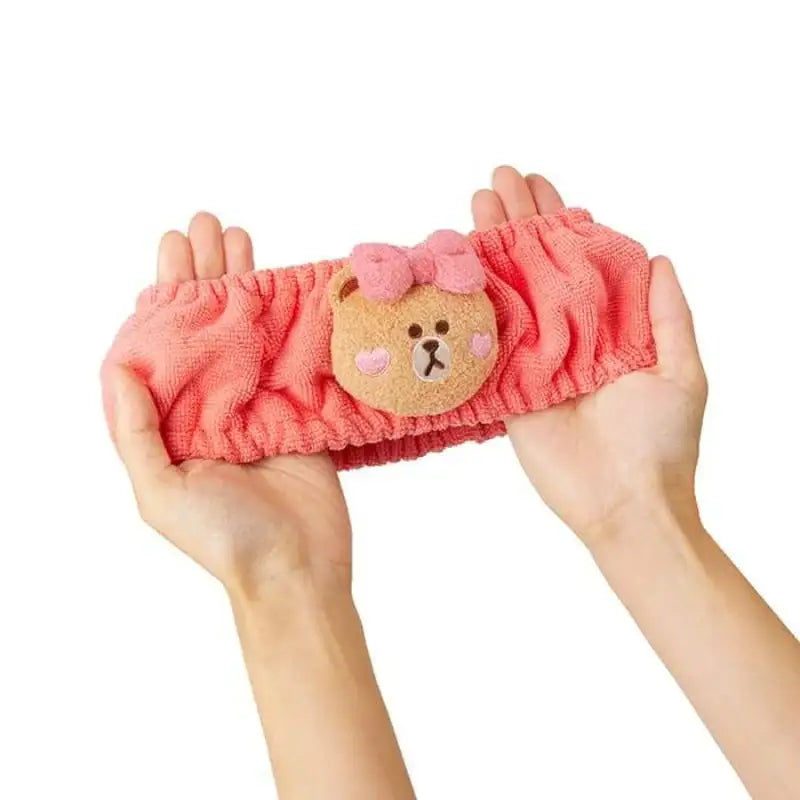 Line Friends - Choco Sweet Beauty Face Wash Band - Line Friends - Face Wash Headband - Harumio