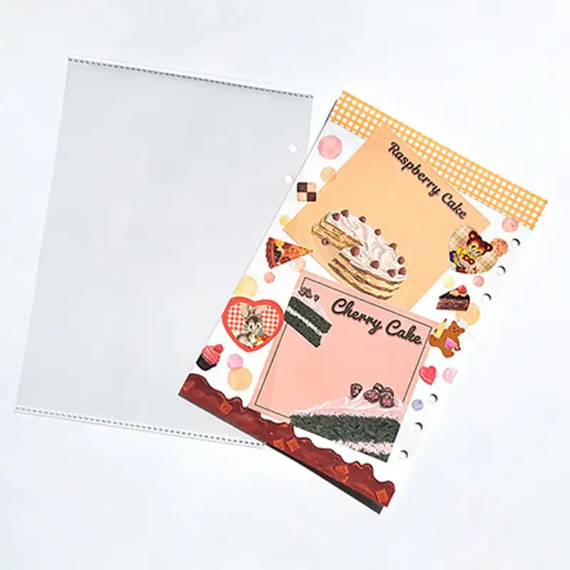 Yudaeng - A5 - 6 Hole Diary Clear Storage Inlay Protection - Yudaengdotcom - File Storage Inlay - Harumio