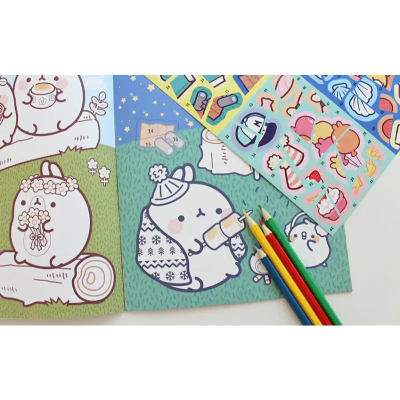 Molang - Coloring & Sticker Book - Molang - Coloring & Sticker Book - Harumio