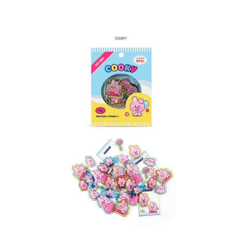 BT21 x Monopoly - Baby Flake Sticker Pack JELLY CANDY - BT21 x Monopoly - Stationary - Harumio