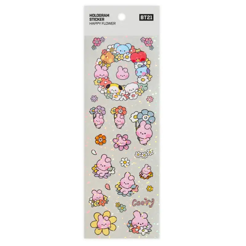 Monopoly x BT21 - Minini Hologram Sticker - Happy Flower - Monopoly - Hologram Sticker - Harumio