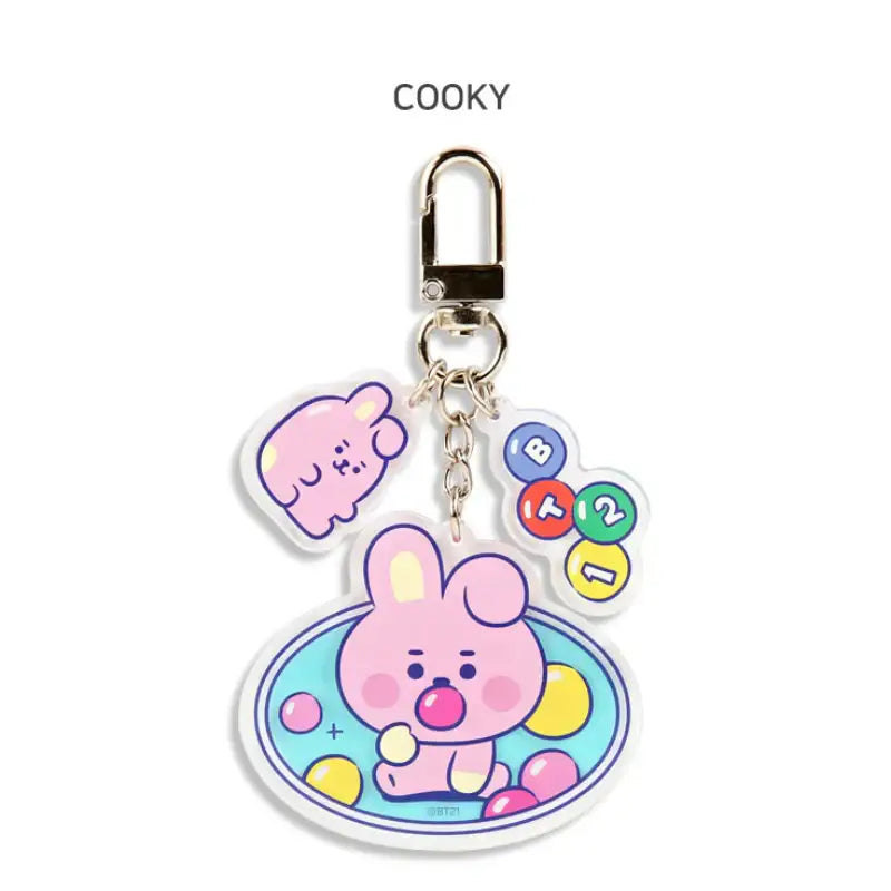 Monopoly x BT21 - Baby Acrylic Key Ring - Jelly Candy - Monopoly - Keyring - Harumio