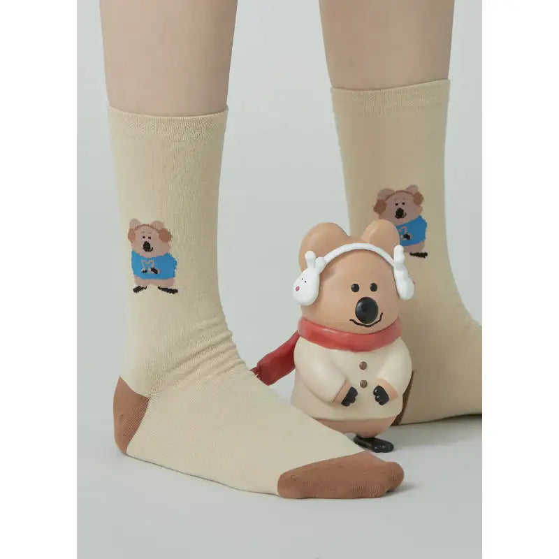 Dinotaeng - Quokka Trio Single Socks - Dinotaeng - Socks - Harumio